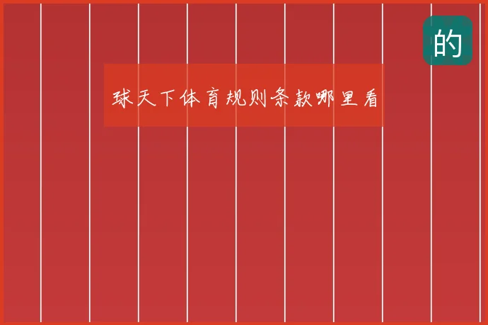 球天下体育规则条款哪里看